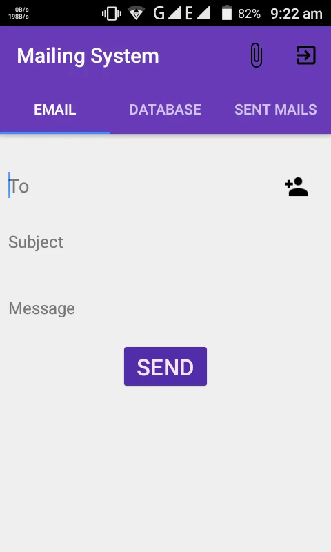 Compose mail(Home screen)